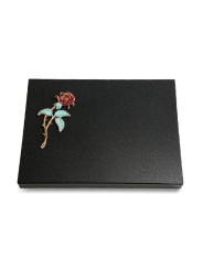 Grabtafel Indisch Black Pure Rose 2 (Color)