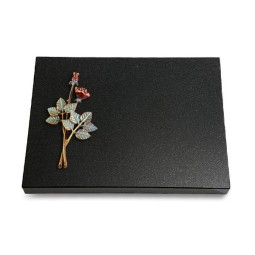 Grabtafel Indisch Black Pure Rose 5 (Color)