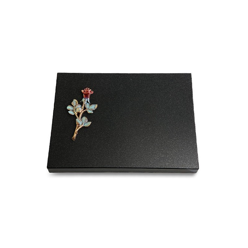 Grabtafel Indisch Black Pure Rose 7 (Color)