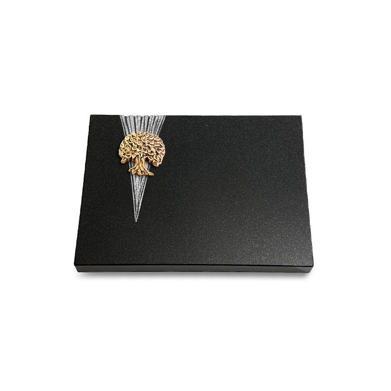 Grabtafel Indisch Black Delta Baum 3 (Bronze)