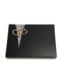 Grabtafel Indisch Black Delta Herzen (Bronze)