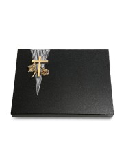 Grabtafel Indisch Black Delta Kreuz 1 (Bronze)