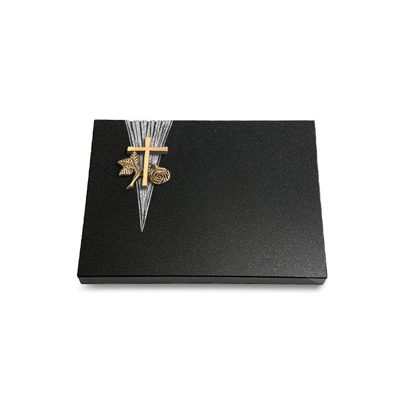 Grabtafel Indisch Black Delta Kreuz 1 (Bronze)