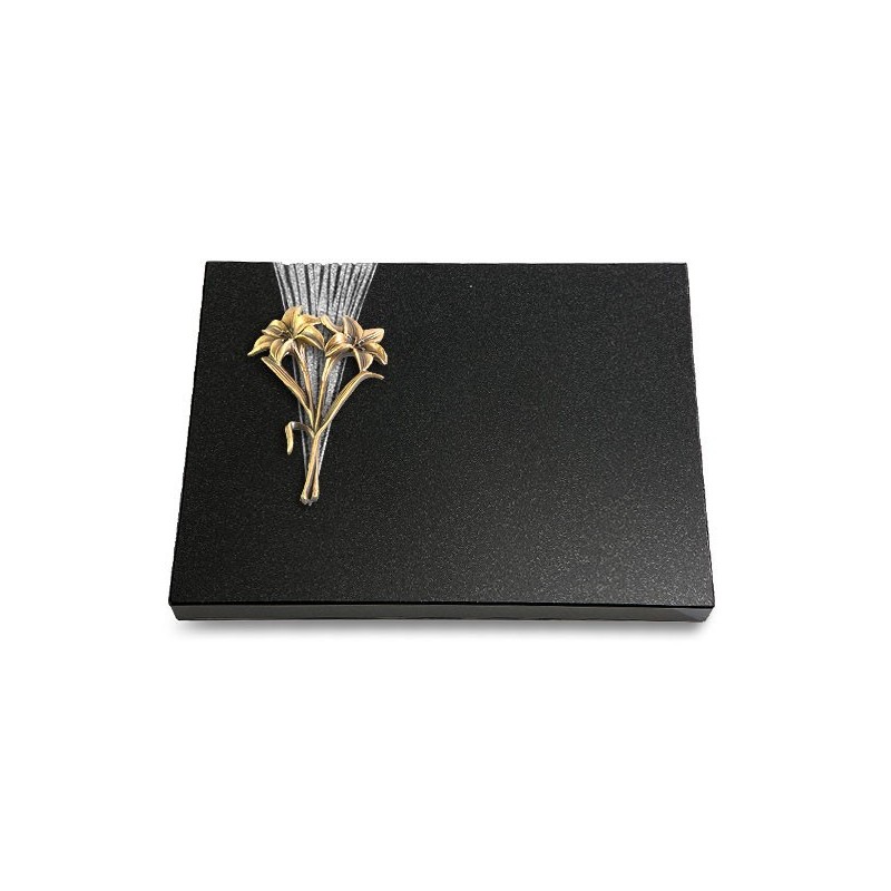 Grabtafel Indisch Black Delta Lilie (Bronze)