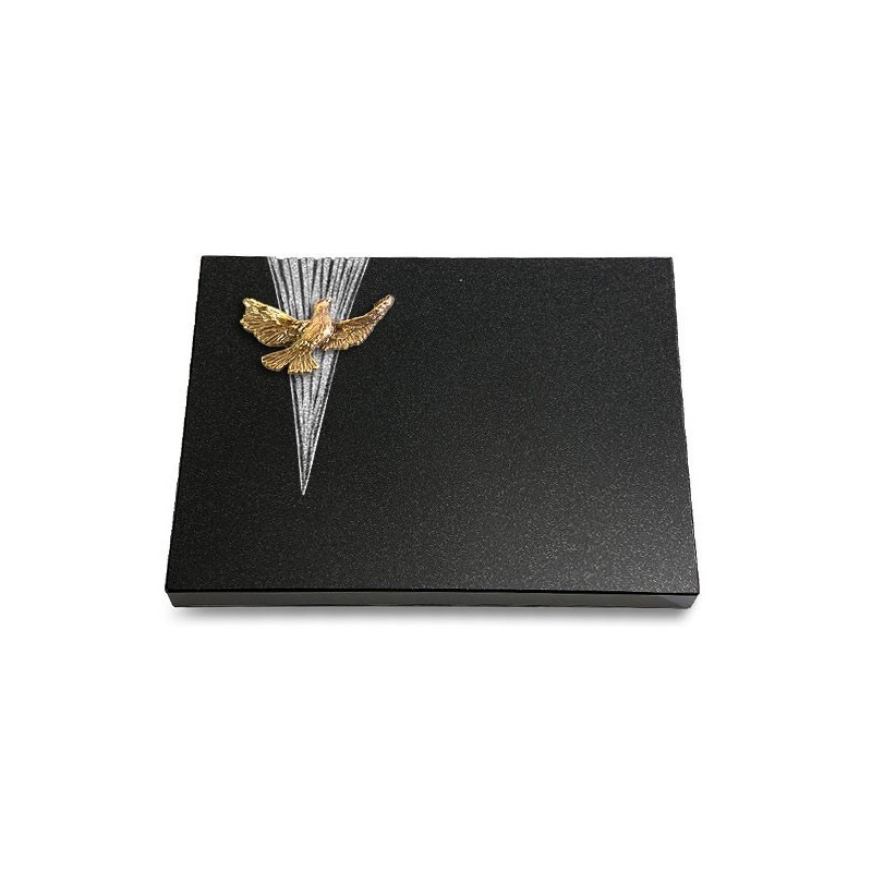 Grabtafel Indisch Black Delta Taube (Bronze)