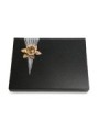 Grabtafel Indisch Black Delta Rose 4 (Bronze)