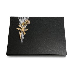 Grabtafel Indisch Black Delta Rose 6 (Bronze)