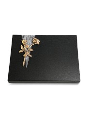 Grabtafel Indisch Black Delta Rose 10 (Bronze)