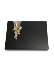 Grabtafel Indisch Black Delta Rose 11 (Bronze)