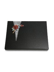 Grabtafel Indisch Black Delta Rose 1 (Color)