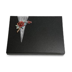 Grabtafel Indisch Black Delta Rose 1 (Color)