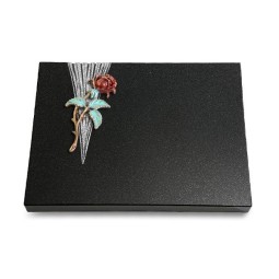 Grabtafel Indisch Black Delta Rose 2 (Color)