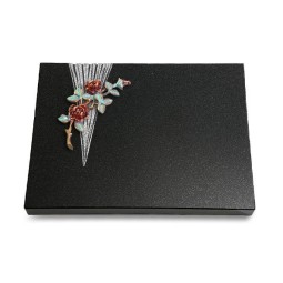 Grabtafel Indisch Black Delta Rose 3 (Color)