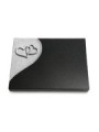 Grabtafel Indisch Black Folio Herzen (Alu)