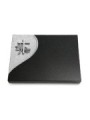 Grabtafel Indisch Black Folio Kreuz 1 (Alu)