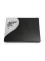 Grabtafel Indisch Black Folio Rose 1 (Alu)