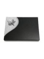 Grabtafel Indisch Black Folio Rose 3 (Alu)