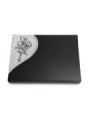 Grabtafel Indisch Black Folio Rose 11 (Alu)