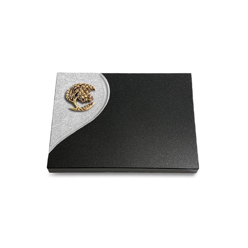 Grabtafel Indisch Black Folio Baum 1 (Bronze)