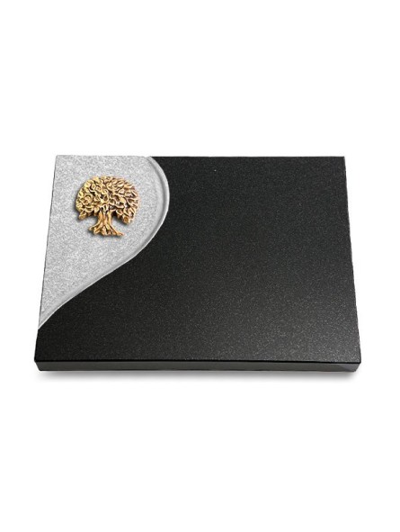 Grabtafel Indisch Black Folio Baum 3 (Bronze)