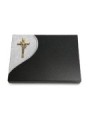 Grabtafel Indisch Black Folio Kreuz/Ähren (Bronze)