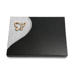 Grabtafel Indisch Black Folio Papillon (Bronze)