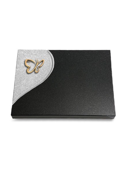 Grabtafel Indisch Black Folio Papillon (Bronze)