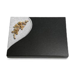 Grabtafel Indisch Black Folio Rose 5 (Bronze)