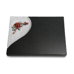 Grabtafel Indisch Black Folio Rose 1 (Color)