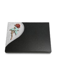 Grabtafel Indisch Black Folio Rose 2 (Color)