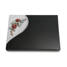 Grabtafel Indisch Black Folio Rose 3 (Color)