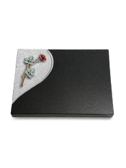 Grabtafel Indisch Black Folio Rose 4 (Color)
