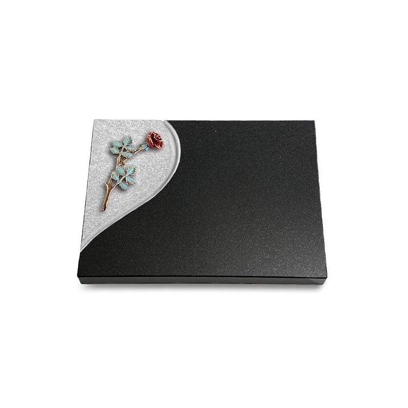 Grabtafel Indisch Black Folio Rose 4 (Color)