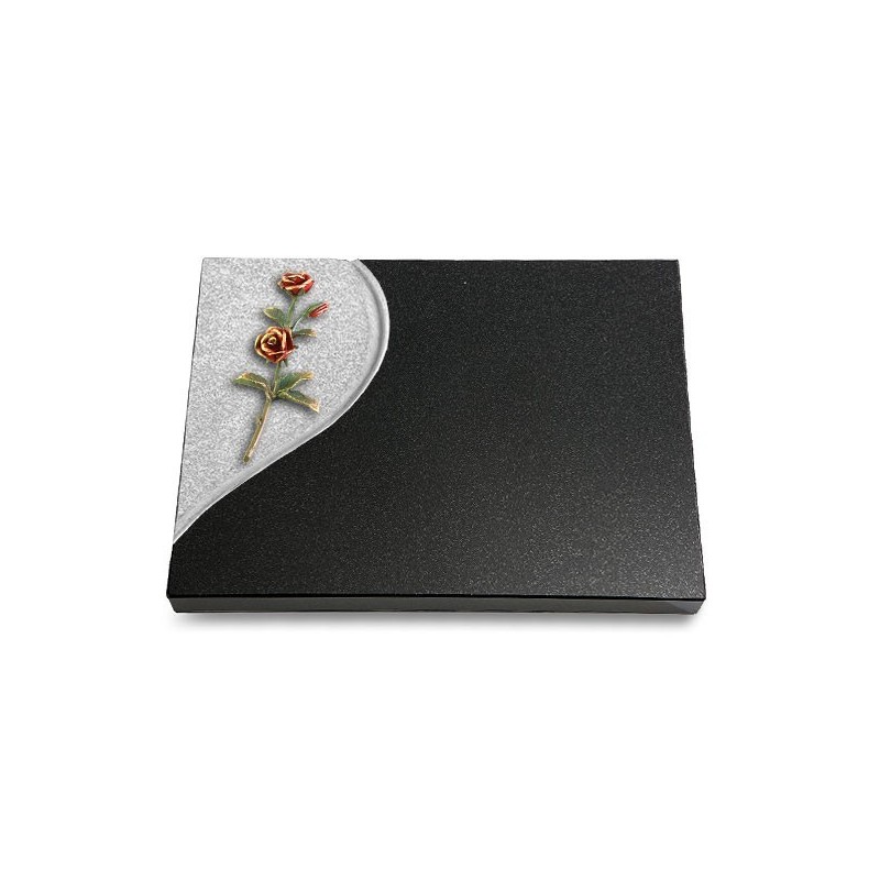 Grabtafel Indisch Black Folio Rose 6 (Color)