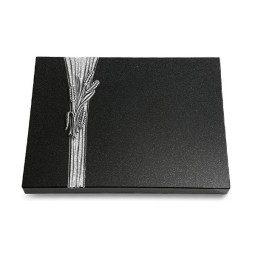 Grabtafel Indisch Black Strikt Ähren 1 (Alu)