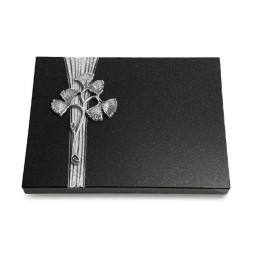 Grabtafel Indisch Black Strikt Gingozweig 1 (Alu)