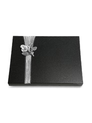 Grabtafel Indisch Black Strikt Rose 3 (Alu)