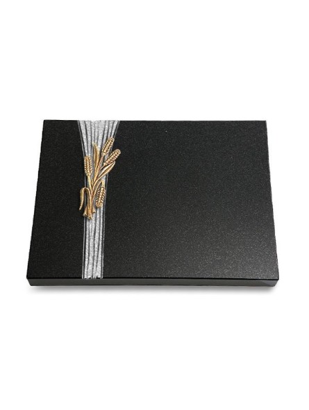 Grabtafel Indisch Black Strikt Ähren 1 (Bronze)