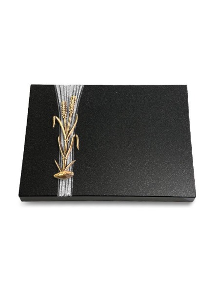 Grabtafel Indisch Black Strikt Ähren 2 (Bronze)