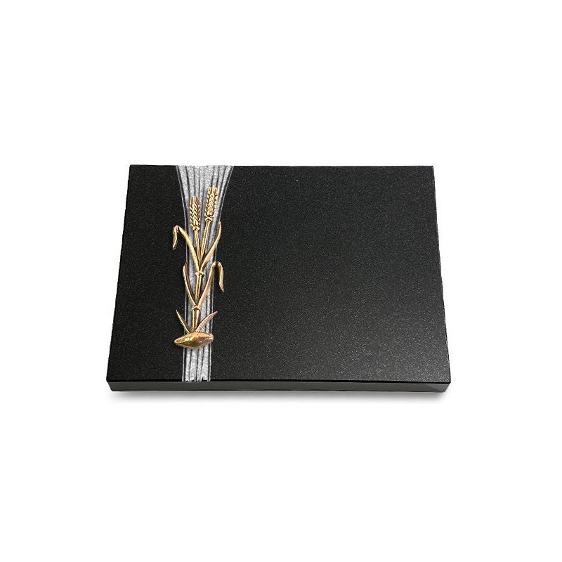 Grabtafel Indisch Black Strikt Ähren 2 (Bronze)