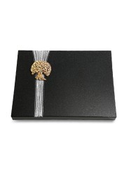 Grabtafel Indisch Black Strikt Baum 3 (Bronze)