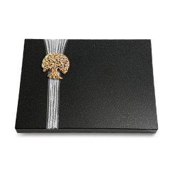 Grabtafel Indisch Black Strikt Baum 3 (Bronze)