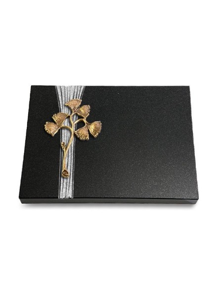 Grabtafel Indisch Black Strikt Gingozweig 1 (Bronze)