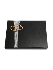 Grabtafel Indisch Black Strikt Herzen (Bronze)