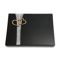Grabtafel Indisch Black Strikt Herzen (Bronze)