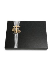 Grabtafel Indisch Black Strikt Kreuz 1 (Bronze)