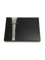 Grabtafel Indisch Black Strikt Kreuz 2 (Bronze)