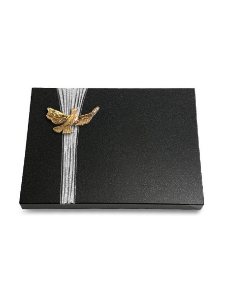 Grabtafel Indisch Black Strikt Taube (Bronze)