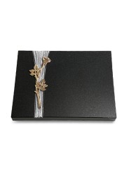 Grabtafel Indisch Black Strikt Rose 9 (Bronze)