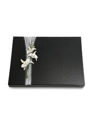 Grabtafel Indisch Black Strikt Orchidee (Color)